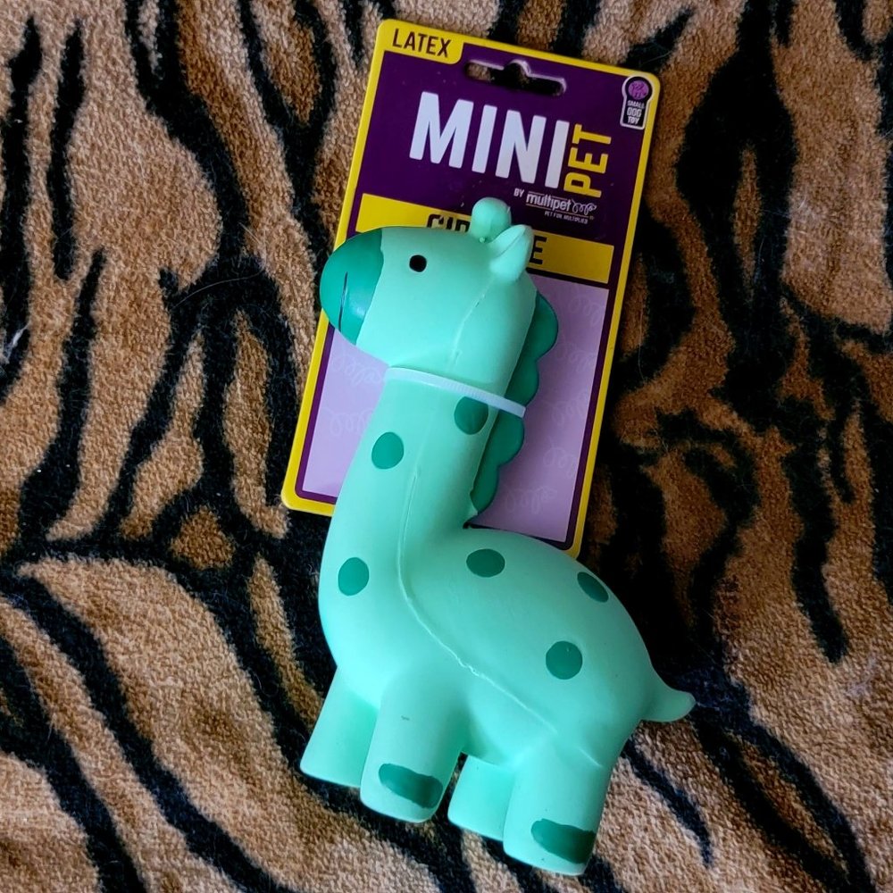 Dog Toy Mini Multipet Giraffe Latex Various colors.. New!